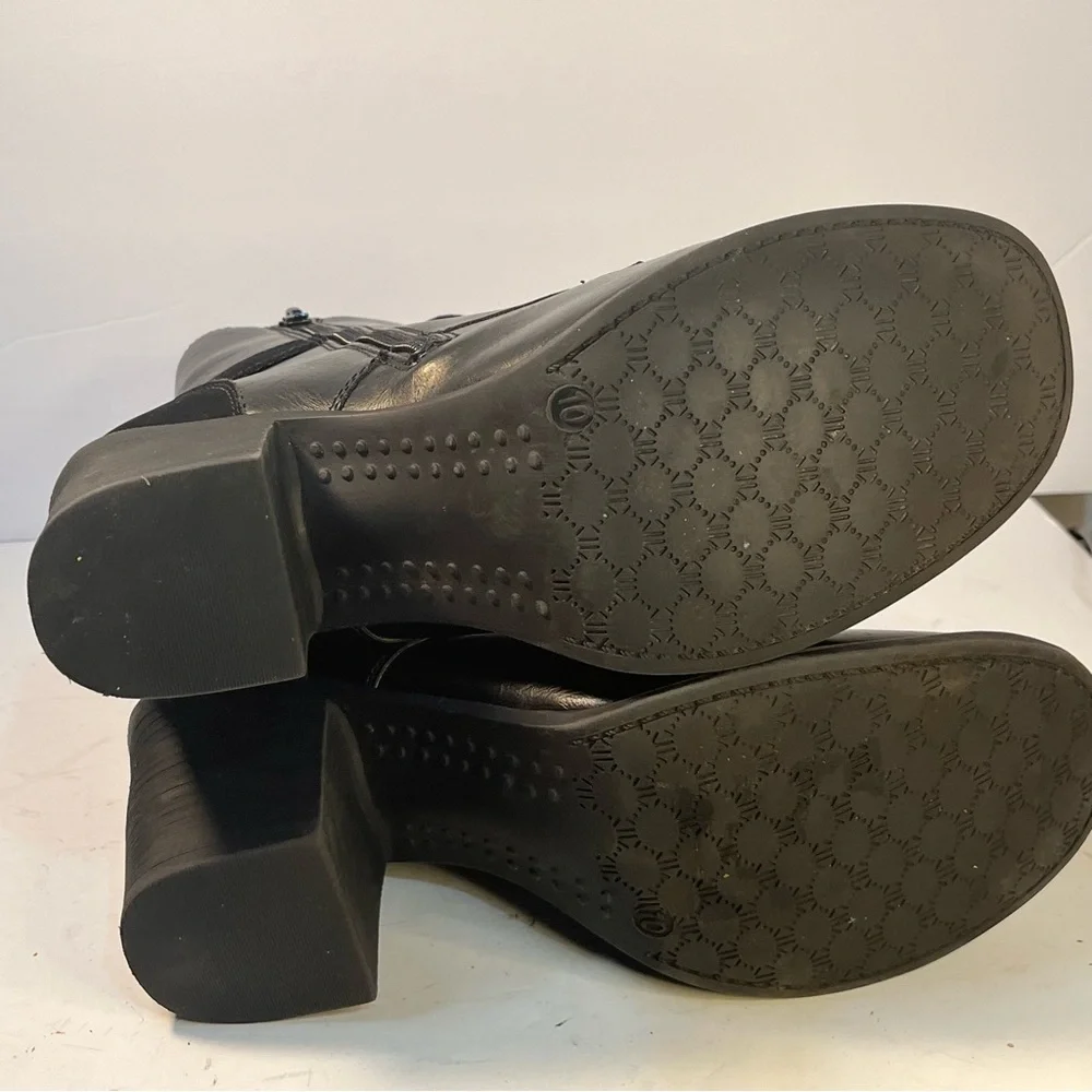 Pierre Dumas Ravenna-19 Black Side Zipper Buckle Lace Up Ankle Boots Women - Picture 5 of 12